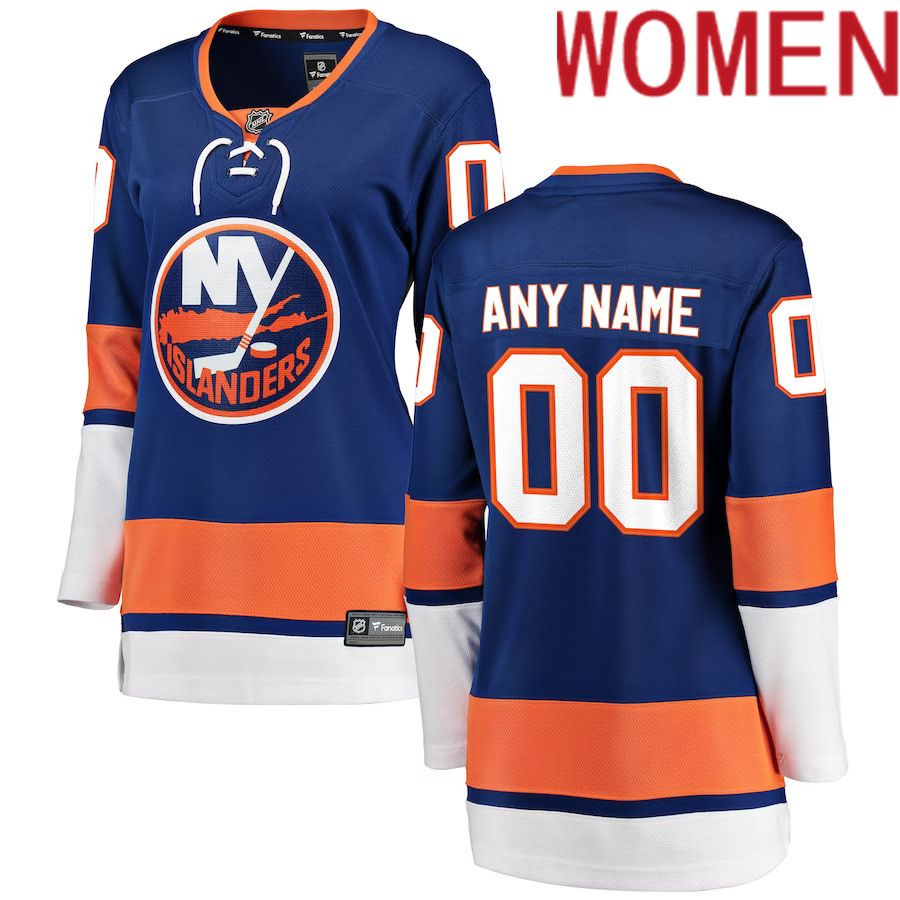 Women New York Islanders Fanatics Branded Blue Home Breakaway Custom NHL Jersey